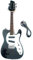 Musoo Brand Mandocaster Electric Mandolin in black color