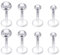 Mayhoop 8Stk Klare Lippenpiercing Piercing Tragus Helix Ohrringe Labret Piercing stecker Flexibler Acryl 16G mit CZ Opal Piercing Lippe für Frauen Männer 8mm