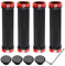 QitinDasen 2 Pares Premium Puños Bicicleta, Puños Manillar Antideslizante Ergonomicos, Empuñadura BMX, Puños MTB, Protector Manillar Bicicleta, para Mango de Diámetro 22mm (Rojo)