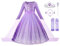 JerrisApparel Fille Princesse Costume Paillette Neige Fête Halloween Déguisement (4 Ans, Violet avec Accessoires)