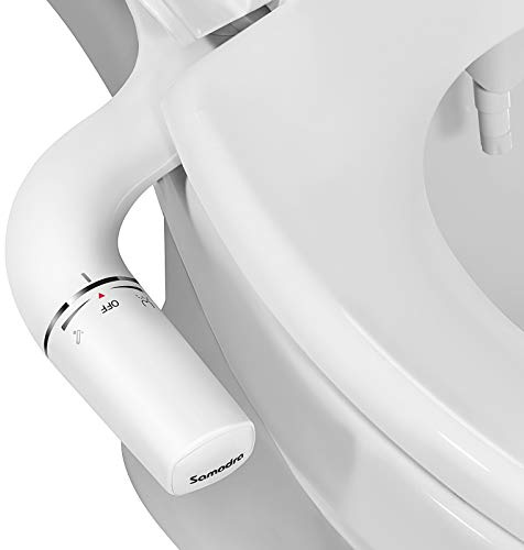 Toilette pour bidet à jet d'eau douce Non électrique,Bidet de siège de toilette avec double buse, Blanc
