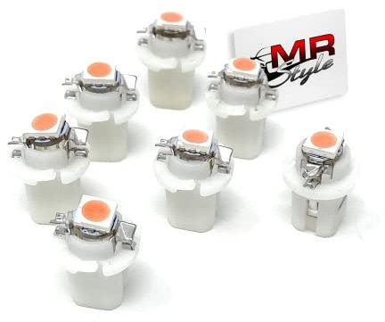 MR-Style Set Aufkleber und 7x high Power LED Tachobeleuchtung (warmweiß) kompatibel mit Audi 80 90 100 A6 Coupe, Instrumentenbeleuchtung Umbauset