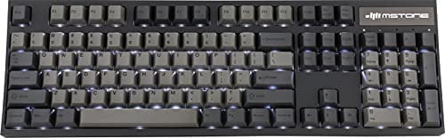 MSTONE Groove F 104 Keys THOCC Noise Cancelling Mechanical Keyboard,Cherry Red MX,Backlighting,Cherry Profile PBT Keycap,Dye Subbed Legends,USB-C Cable,for Windows and Mac User