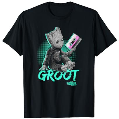 Marvel Wächter der Galaxie Neon Retro Baby Groot T-Shirt