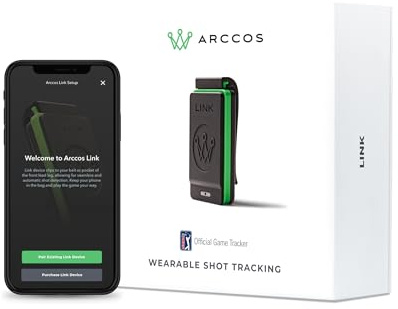 Arccos Caddie Link – Verfolgen Sie Ihre Aufnahmen automatisch ohne Ihr Telefon – kompatibel mit Caddie Smart Sensoren und Smart Grips Gen 2, Schwarz
