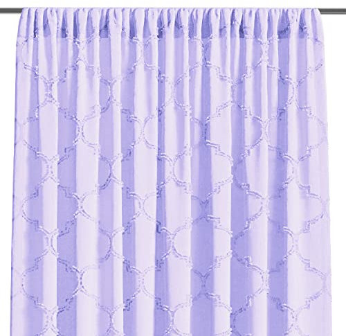 AmeliaHome Gardine 140x250 cm 1 St. Vorhang halbtransparent Kräuselband Violett Delva