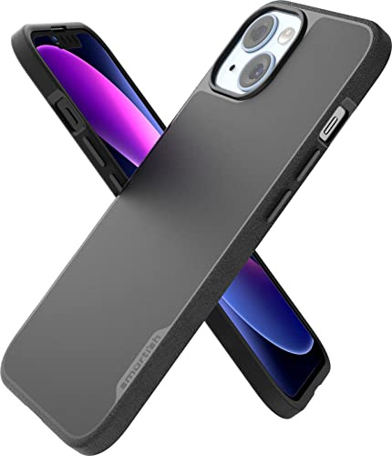 Smartish iPhone 14 Slim Case - Gripmunk Compatible with MagSafe [Lightweight + Protective] Thin Grip Cover with Microfiber Lining - Black Tie Affair