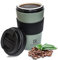 Klaraber Tasse de voyage en céramique avec couvercle, tasse à café portable avec couvercle, tasse à café de voyage étanche, réutilisable, 350 ml (vert)