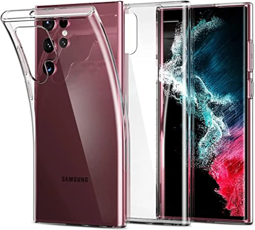 Oprimio Kristallklar Hülle für Samsung S22 Ultra [Silikon Hülle] [%100 Durchsichtig] [Deutsche Material] [Ultra Dünn] Klar Handyhülle für Samsung Galaxy S22 Ultra