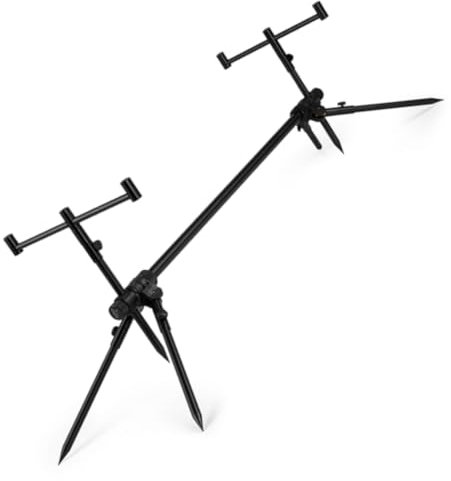 Fox Black Label Slim 3 Rod Pod Complete - Rodpod zum Karpfenangeln, Rutenhalterung für Karpfenruten, Rutenständer