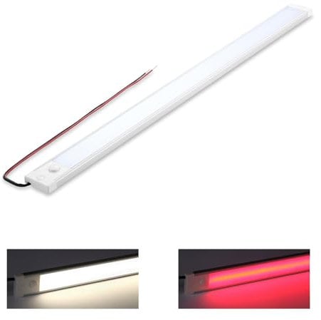 acegoo 12V LED Unterbauleuchte Wohnmobil 8W 860lm 51cm Dimmbar Innenbeluchtung Mit Integriertem Dimmschalter&Rotes Nachtlicht, für Boot Yacht Wohnwagen Camper LKW Schrank (4000K)