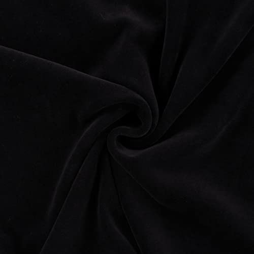 Nicky-NIKLAS-Stoff-Kuschelweich & wärmend-Decken, Pullover, Nicki, Nähen-230g/ Qm-50 cm Schritte-Meterware-ca. 155 cm breit-11 Farben (Schwarz-269)