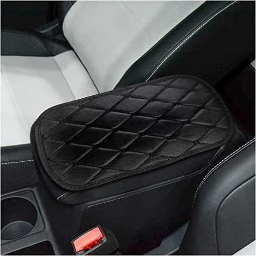 CGEAMDY Universal-Armlehnenkissen aus Leder, weich, rutschfest, wasserdicht, Autozubehör für Suv, LKW, Auto (Schwarz)