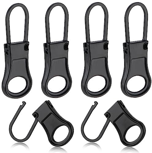 Ouligay 6 Stück Reißverschluss Zipper Abnehmbare Reißverschluss anhänger Metall Zipper Pull Universal Reißverschluss Reparatur Zipper Ersatz für Koffer Kleidung Rucksäcken Geldbörse Handtasche Hosen