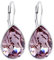 Nobel Schmuck Ohrringe Swarovski Kristalle Lila 925 Sterling Silber hypoallergen Braut Brautjungfern