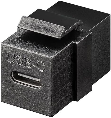 goobay Keystone Modul USB-C Buchse - USB-C Buchse, USB 3.2 Gen 2 (10 Gbit/s), schwarz