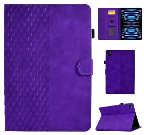CASAFUNY Coque pour iPad Air 13 Pouces M2 2024, iPad Pro 12,9 (6e/5e/4e/3e Gén 2022/2021/2020/2018), Housse de Protection en Cuir PU Étui Case Tablette Étui Smart Cover pour iPad Air 13 2024, Violet