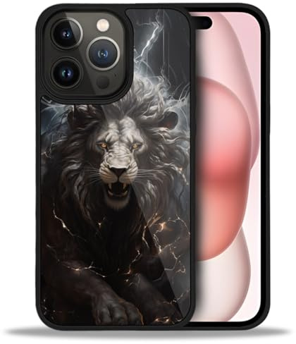 Kapadiy Compatible with iPhone 14 Pro Max Case - Fierce Lion Phone for Woman Men Adult Shockproof Protective Cover Designed Case for iPhone 14 Pro Max 6.7 inch - Black