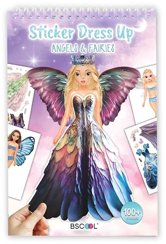 BSCOOL Sticker Dress Up Angels and Fairies Activity Book for Girls