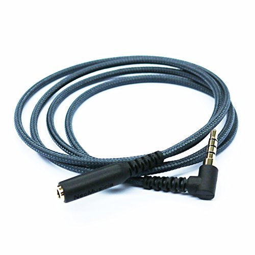 ABLET 3.5mm Headphone Extension Cable, 1m Right Angle Male to Female TRRS Audio Stereo Cable (Microphone Compatible)