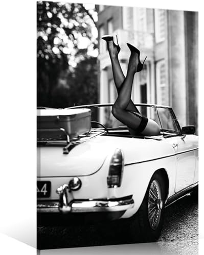 JNAOZI Feminist Poster Trendy Girl Fashion Home Wanddekoration Leinwand Wandkunst Schwarz und Weiß Foto - Ohne Rahmen (Poster-02,60x90cm*1Pcs)