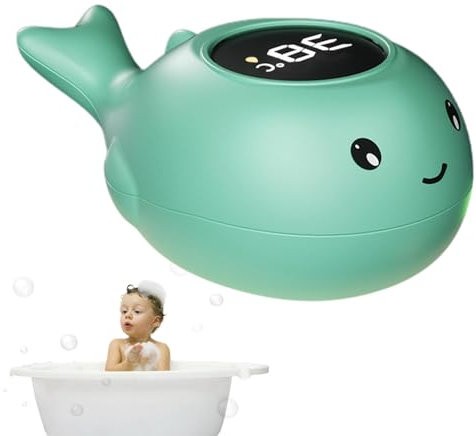 Termometro Baño Bebe, Termómetro de baño para bebés, Termómetro de Baño Bebe Digital LED, Termómetro Digital para Bañera, Termometro Bañera Digital para Baños, Piscinas, Aguas Termales, Verde