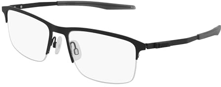 Puma Brille mit Sehstärke für Unisex optional mit Sonnenbrillentönung oder Blaulichtfilter, Rechteckig, gefertigt aus Edelstahl, Modell: PU0302O (inklusive Brillenetui)