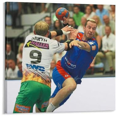 Pascal Hens Legends of Handballspieler, Heimdekor-Poster, Wandkunst, hängendes Bild, Druck, dekorative Malerei, Poster, 30 x 30 cm