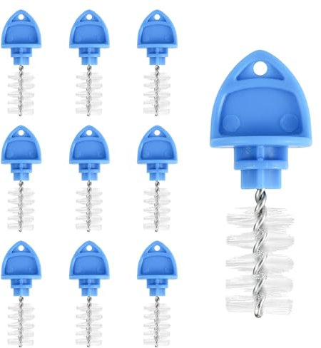 10 Piezas Cepillos para Tapones para Grifos de Cerveza, Tapones para Grifo de Cerveza para Cerveza de Barril Tapones para Grifos Cepillos para Limpieza de Grifos para Hogar Fiesta Bar (Azul)