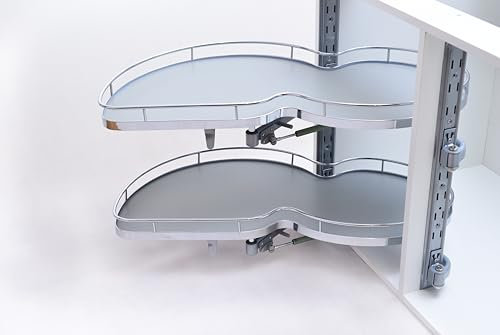 TMY Schrank Küchen Organizer Ausziehbare Schublade Küche in Eckschrank | Teleskopschublade in Küchenschränke 90 x 62 x 54 cm | Küchenorganizer für Küchenmöbel max. 40 kg | Links Offen