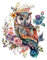 luckyarina Eule Diamond Painting Erwachsene,5D Diamond Painting Tier,Eulen Diamont Painting Arts Craft für Home Wand Decor(30x40cm)