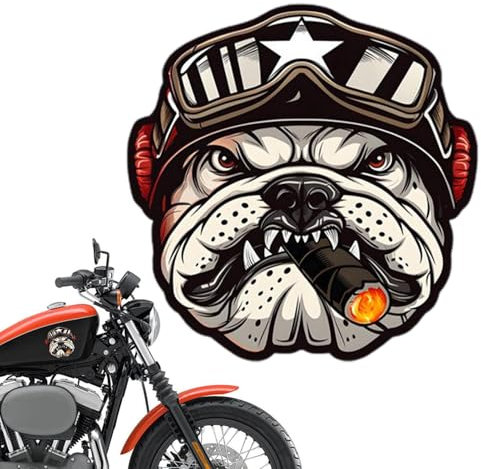 Generisch Retro-Motorradaufkleber, Aufkleber für Helme, Aufkleber für Erwachsene, Cartoon-Muster, UV-beständig, Polyvinylchlorid, Outdoor, für Motorräder und Fahrräder