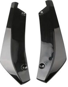 EsprAL 2PCS Auto ABS heckspoiler Ecke Hecklippe Winkel Wrap Angle, Für BMW F11 F20 F21 F25 F26 F30 F31 F34 F80 E84 Heck Stoßstange Diffusor Splitter Spoiler Protector,A/Black-45CM