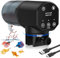 Futterautomat für Aquarium Automat Fische Futterspender: USB Wiederaufladbare Fischfutterspender,Feuchtigkeitsbeständig & 200ML Grosse Kapazität Fisch Futterautomaten für Aquarium Fischtank