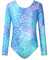 JiAmy Gymnastikanzug Mädchen Langarm, Kinder Glitzer Gymnastik Turnanzug Leotard Dancewear Gymnastikbody für 5-6 Jahre