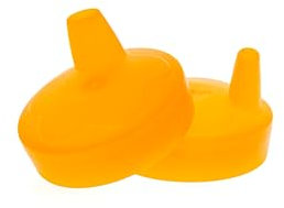TW TupperCare Baby 2x Ersatzdeckel orange für Trinklerntasse