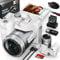 NBD 64MP Digital Camera for Photography Autofocus, 5K vlogging Camera for YouTube,16X Anti-Shake Compact Travel Camera with WiFi & App Control, Flash,SD Card, 2 Batteries (White)