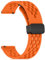 CeiBand Magnetische Silikon Armband für 22mm 20mm, Herren Damen Uhrenarmband mit Magnetische Schnalle, Wasserdichtes Sport Ersatz Ersatzarmband - (22 mm, Orange)