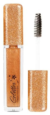 Glitter Mascara,Glitzer Wimperntusche,Glitzer Mascara Silber,Wasserfeste Und Verlaufsfest,FüR Frauen Partys,Hochzeit,Musikfestival (Gold, A01)