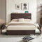 BedsPick Queen-Size-Bettgestell mit 4 Schubladen, Plattform-Bettgestell mit schickem Kopfteil und Ladestation, kein Boxspringbett erforderlich, einfache Montage, geräuschfrei, Schwarze