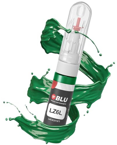 BLU Lackstift Auto kompatibel für VW LZ6L GRÜN KAKTUSGRÜN | Auto Lack Reparatur 2in1 Ausbesserungslack Pinsel + Nadel