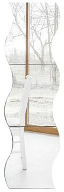 TXLEAPEY Wandsticker Spiegel 6pcs Wave stereoskopischer Spiegel Wandaufkleber Gehäuse Dekoration for TV Hintergrund FüR Die Wand Wohnzimmer Schlafzimmer BüRo