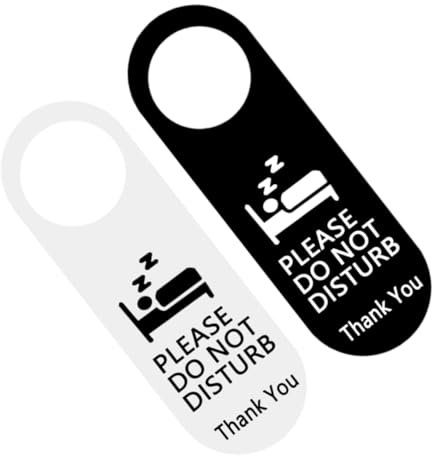 GETAJGHSD 2 Pezzi Non Disturbare Cartello Porta Torna Subito Cartello Porta Appeso Cartello Privacy Aziendale Non Disturbare Etichetta Prega Di Bussare Cartello Porta Occupata Cartello