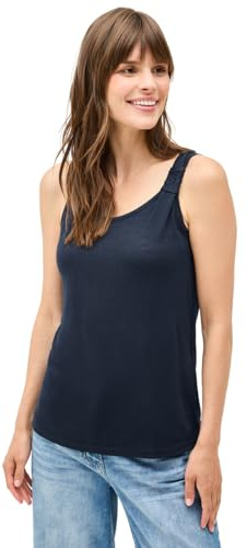 CECIL Damen 3226764 Top in Strick-Optik, Urban Navy Blue, L