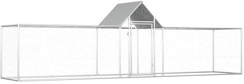 Xichuzi Hühnerstall, Kaninchenstall, Legenester Für Hühner, Hühnerhaus, 5x1x1,5 m Verzinkter Stahl