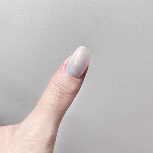 ADHERE Pearl Chrome Nail Powder - Holographic Shimmer Pearlescent Finish & Aurora Water-Gleam Shine | Professional Gel Nail Art Kit for DIY 0.3g (Sunset)