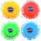 WELLXUNK Wasser Frisbee, 4 Stück Wasserfrisbee Splash, Wasser Wurfscheibe aus Schaumstoff und Silikon, 17 cm Wasserfrisby Sof, Wasserspielzeug in Knalligen Farben für Strand, Pool und Gartenspiele