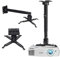 Coret Universal Projector Mount Adjustable Ceiling Wall Mount, Projector Extending Arms Mount for LCD/DLP Home and Office Movie Device, for Epson Optoma Benq, Hold up to 33 lbs (Black)