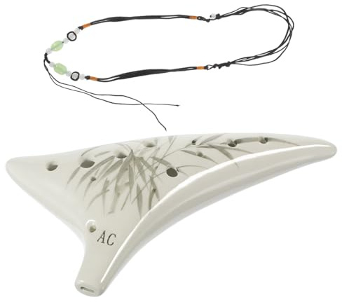 FRCOLOR 12loch Keramik-okarina Okarina Für Anfänger Musikinstrument Übungs-okarina Tragbar Dekorative Okarina-flöte Geschenk-okarina Für Erwachsene