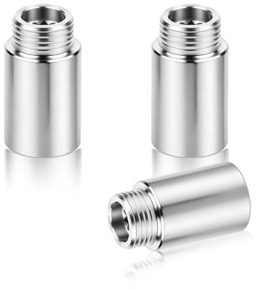 3 Pcs 1/2 Shower Head Extension 40 mm Thread Extender Male to Female